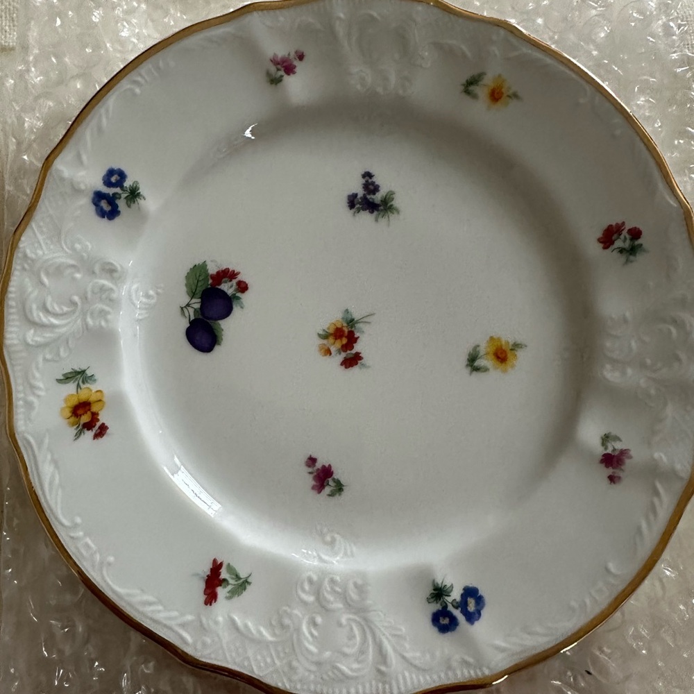 ROYAL PRAGUE Lesov Concordia Bread Butter Desert Plate Bohemia Porcelain Czech - Picture 7 of 8